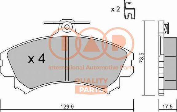 IAP QUALITY PARTS 704-12095P - Əyləc altlığı dəsti, əyləc diski furqanavto.az