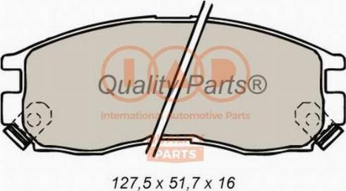 IAP QUALITY PARTS 704-12052X - Əyləc altlığı dəsti, əyləc diski furqanavto.az