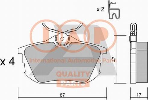 IAP QUALITY PARTS 704-12084P - Əyləc altlığı dəsti, əyləc diski furqanavto.az