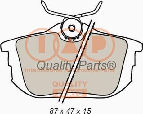 IAP QUALITY PARTS 704-12084X - Əyləc altlığı dəsti, əyləc diski furqanavto.az