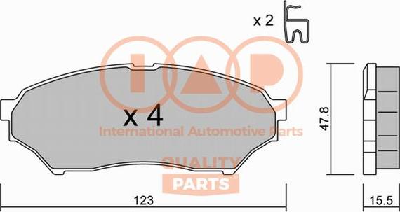 IAP QUALITY PARTS 704-12035P - Əyləc altlığı dəsti, əyləc diski furqanavto.az