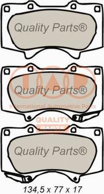 IAP QUALITY PARTS 704-12028X - Əyləc altlığı dəsti, əyləc diski furqanavto.az