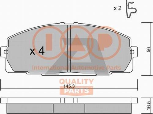 IAP QUALITY PARTS 704-17064P - Əyləc altlığı dəsti, əyləc diski furqanavto.az