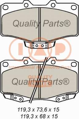 IAP QUALITY PARTS 704-17060 - Əyləc altlığı dəsti, əyləc diski furqanavto.az