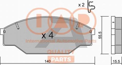 IAP QUALITY PARTS 704-17061P - Əyləc altlığı dəsti, əyləc diski furqanavto.az