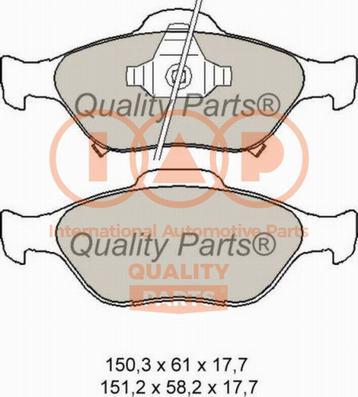 IAP QUALITY PARTS 704-17004X - Əyləc altlığı dəsti, əyləc diski furqanavto.az