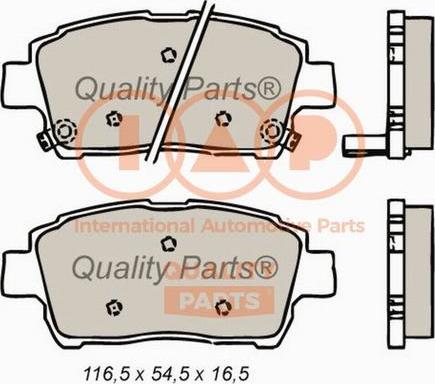 IAP QUALITY PARTS 704-17001X - Əyləc altlığı dəsti, əyləc diski furqanavto.az