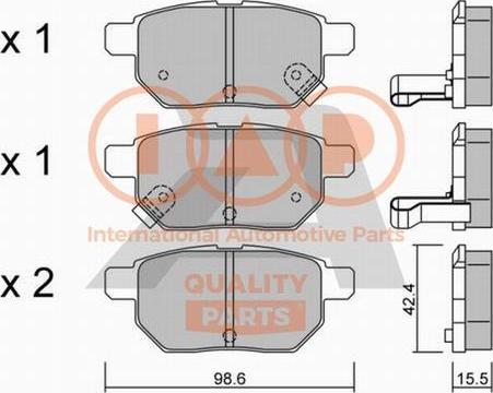 IAP QUALITY PARTS 704-17008P - Əyləc altlığı dəsti, əyləc diski furqanavto.az