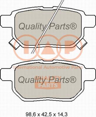 IAP QUALITY PARTS 704-17008X - Əyləc altlığı dəsti, əyləc diski furqanavto.az