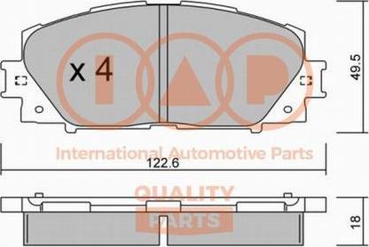 IAP QUALITY PARTS 704-17007P - Əyləc altlığı dəsti, əyləc diski furqanavto.az