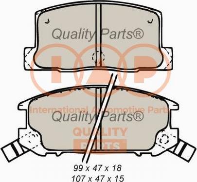 IAP QUALITY PARTS 704-17079X - Əyləc altlığı dəsti, əyləc diski furqanavto.az