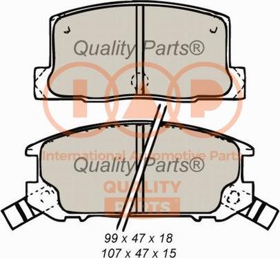 IAP QUALITY PARTS 704-17079 - Əyləc altlığı dəsti, əyləc diski furqanavto.az