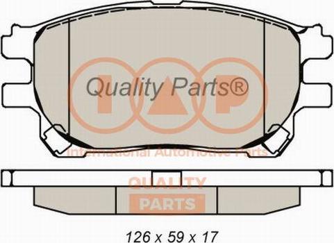 IAP QUALITY PARTS 704-17074X - Əyləc altlığı dəsti, əyləc diski furqanavto.az