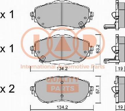 IAP QUALITY PARTS 704-17199P - Əyləc altlığı dəsti, əyləc diski furqanavto.az