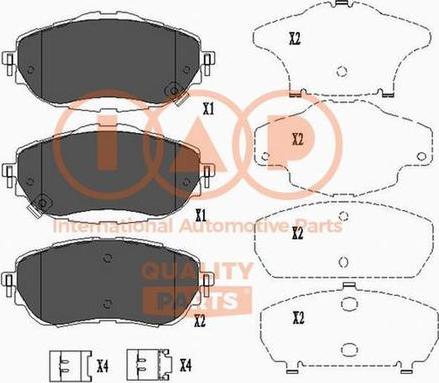 IAP QUALITY PARTS 704-17199X - Əyləc altlığı dəsti, əyləc diski furqanavto.az