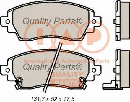 IAP QUALITY PARTS 704-17193 - Əyləc altlığı dəsti, əyləc diski furqanavto.az