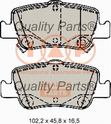 IAP QUALITY PARTS 704-17197X - Əyləc altlığı dəsti, əyləc diski furqanavto.az