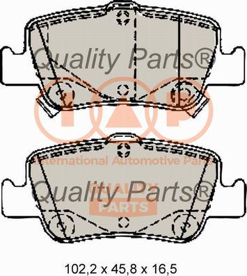 IAP QUALITY PARTS 704-17197 - Əyləc altlığı dəsti, əyləc diski furqanavto.az