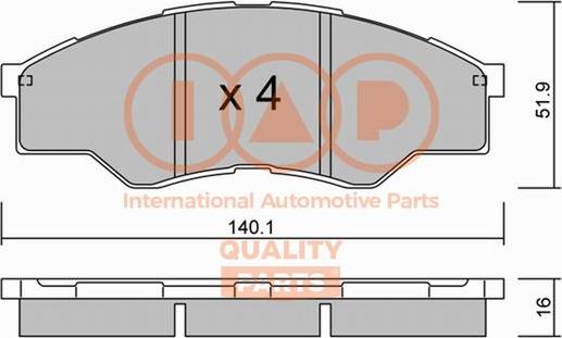 IAP QUALITY PARTS 704-17160P - Əyləc altlığı dəsti, əyləc diski furqanavto.az