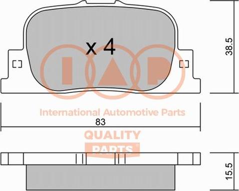 IAP QUALITY PARTS 704-17103P - Əyləc altlığı dəsti, əyləc diski furqanavto.az