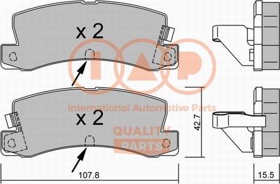 IAP QUALITY PARTS 704-17188P - Əyləc altlığı dəsti, əyləc diski furqanavto.az