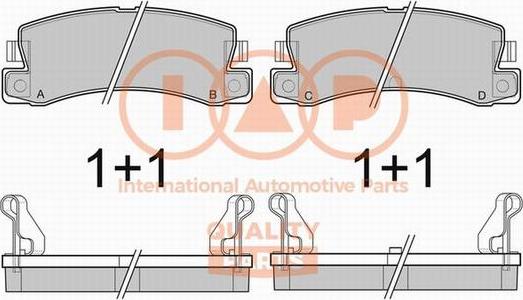 IAP QUALITY PARTS 704-17188X - Əyləc altlığı dəsti, əyləc diski furqanavto.az