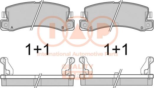 IAP QUALITY PARTS 704-17188 - Əyləc altlığı dəsti, əyləc diski furqanavto.az