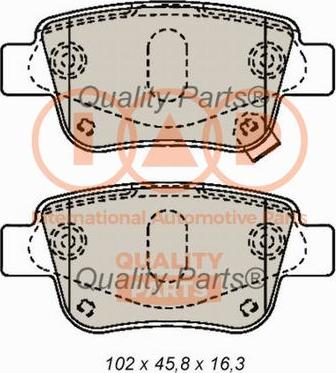 IAP QUALITY PARTS 704-17183 - Əyləc altlığı dəsti, əyləc diski furqanavto.az