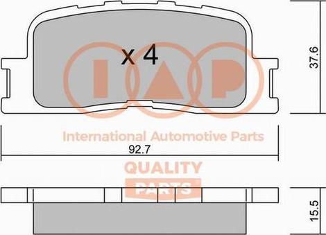 IAP QUALITY PARTS 704-17187X - Əyləc altlığı dəsti, əyləc diski furqanavto.az