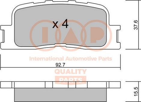 IAP QUALITY PARTS 704-17187 - Əyləc altlığı dəsti, əyləc diski furqanavto.az