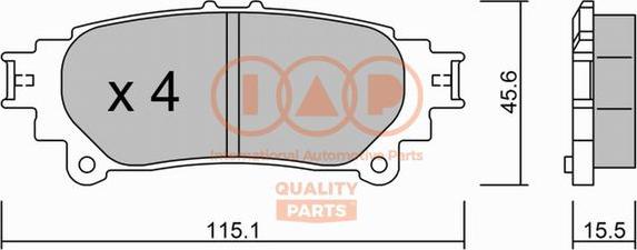 IAP QUALITY PARTS 704-17135P - Əyləc altlığı dəsti, əyləc diski furqanavto.az