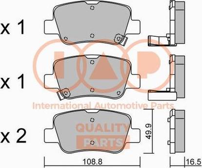 IAP QUALITY PARTS 704-17203P - Əyləc altlığı dəsti, əyləc diski furqanavto.az