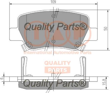 IAP QUALITY PARTS 704-17203 - Əyləc altlığı dəsti, əyləc diski furqanavto.az