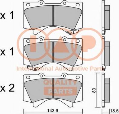 IAP QUALITY PARTS 704-17210P - Əyləc altlığı dəsti, əyləc diski furqanavto.az