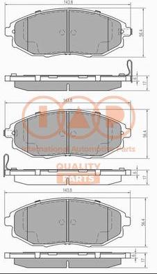 IAP QUALITY PARTS 704-20046X - Əyləc altlığı dəsti, əyləc diski furqanavto.az