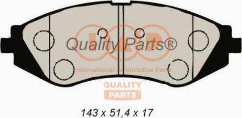 IAP QUALITY PARTS 704-20040X - Əyləc altlığı dəsti, əyləc diski furqanavto.az