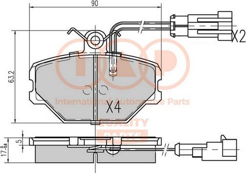 IAP QUALITY PARTS 704-20002 - Əyləc altlığı dəsti, əyləc diski furqanavto.az