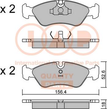 IAP QUALITY PARTS 704-20010P - Əyləc altlığı dəsti, əyləc diski furqanavto.az