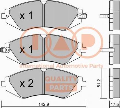 IAP QUALITY PARTS 704-20034P - Əyləc altlığı dəsti, əyləc diski furqanavto.az