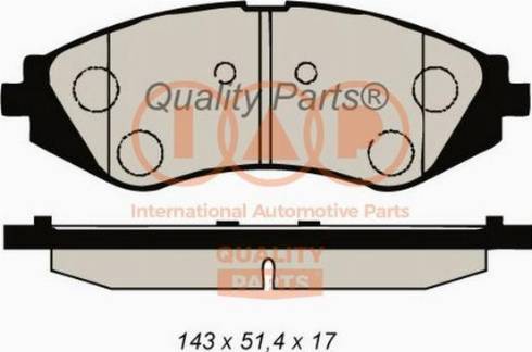 IAP QUALITY PARTS 704-20034X - Əyləc altlığı dəsti, əyləc diski furqanavto.az