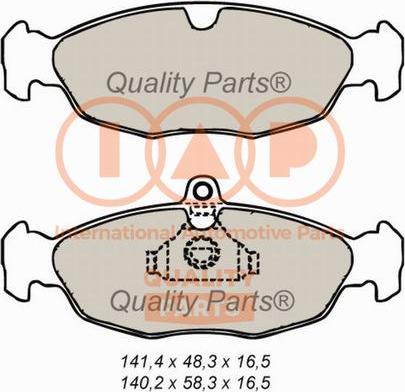 IAP QUALITY PARTS 704-20020 - Əyləc altlığı dəsti, əyləc diski furqanavto.az