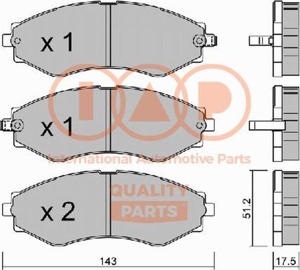 IAP QUALITY PARTS 704-20070P - Əyləc altlığı dəsti, əyləc diski furqanavto.az