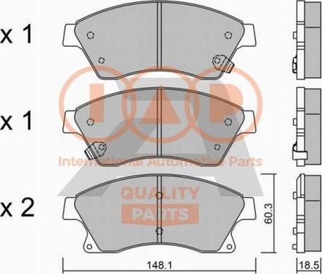 IAP QUALITY PARTS 704-20100P - Əyləc altlığı dəsti, əyləc diski furqanavto.az