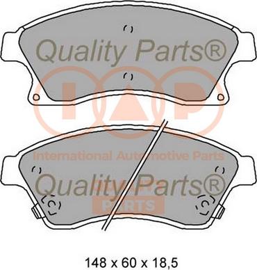 IAP QUALITY PARTS 704-20100 - Əyləc altlığı dəsti, əyləc diski furqanavto.az