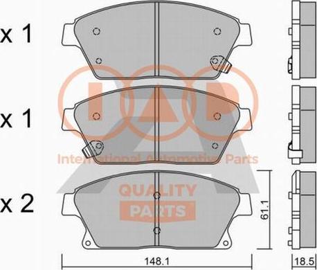 IAP QUALITY PARTS 704-20101P - Əyləc altlığı dəsti, əyləc diski furqanavto.az