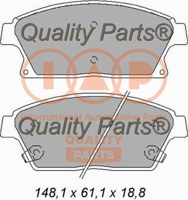 IAP QUALITY PARTS 704-20101X - Əyləc altlığı dəsti, əyləc diski furqanavto.az