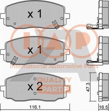 IAP QUALITY PARTS 704-21090P - Əyləc altlığı dəsti, əyləc diski furqanavto.az