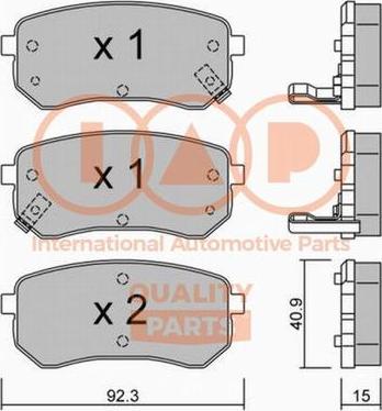 IAP QUALITY PARTS 704-21091P - Əyləc altlığı dəsti, əyləc diski furqanavto.az