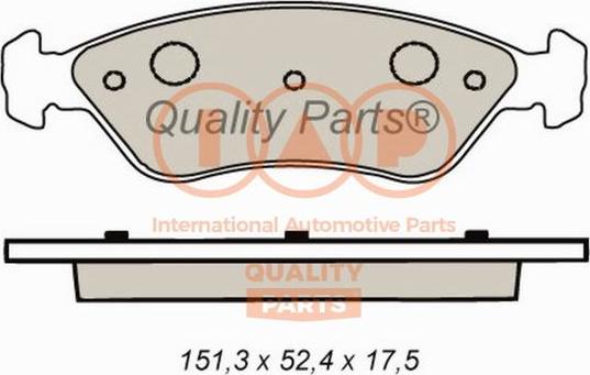 IAP QUALITY PARTS 704-21040X - Əyləc altlığı dəsti, əyləc diski furqanavto.az