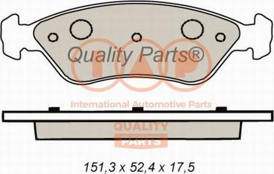 IAP QUALITY PARTS 704-21040 - Əyləc altlığı dəsti, əyləc diski furqanavto.az